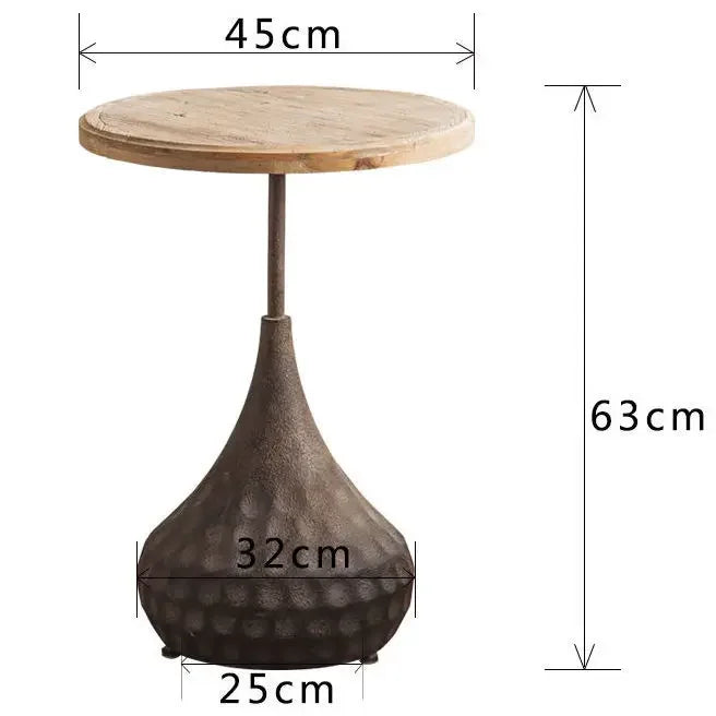 American Retro Small Round Table Cafe Coffee Table Decorative Side
